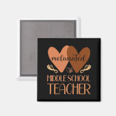 Aimant Professeur noir d'école intermédiaire Histoire noi (Recto/Verso)