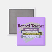 Aimant Professeur retraité "Funny Stack of Books" Concept (Recto/Verso)