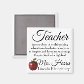 Aimant Professeur Rockstar (personnalisable) (Recto/Verso)