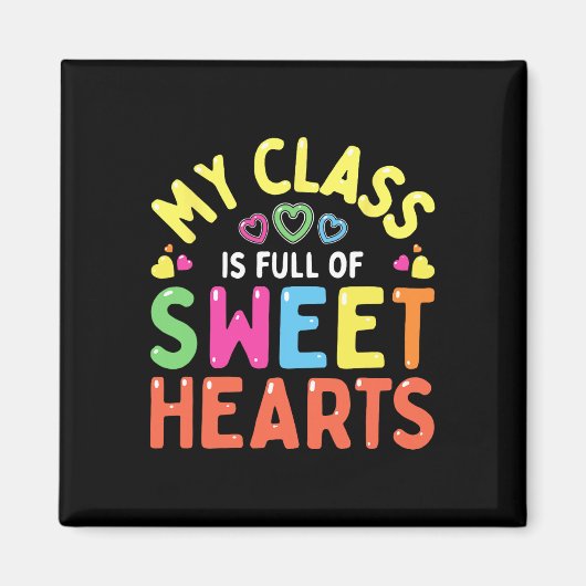 Aimant Professeur Valentines Jour Aimer Mes Étudiants Suc (Devant)