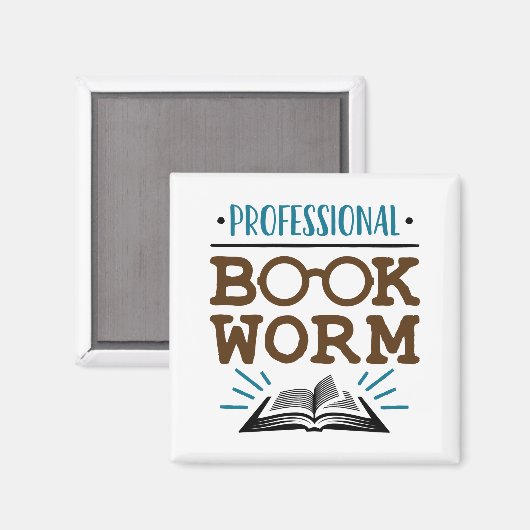 Aimant Professional Bookworm Avid Book Reader (Recto/Verso)
