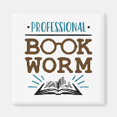 Aimant Professional Bookworm Avid Book Reader (Devant)