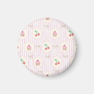 Aimant Professional Shabby chic Sweet fruits Bandes roses