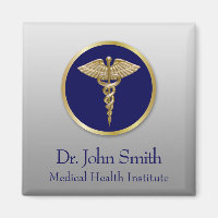 Professionnel Médicale Caduceus Blue Gold