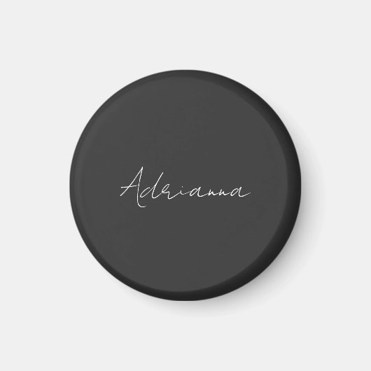 Aimant Professionnel noir ajouter votre nom écriture manu (Devant)