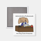 Aimant Professionnels de l'administration Doggone Awesome (Recto/Verso)
