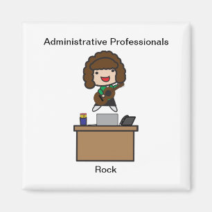 Aimant Professionnels de l'administration Rock (Brunette)