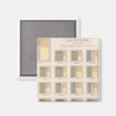 Aimant Professions, fréquentation scolaire, Lithographie  (Recto/Verso)