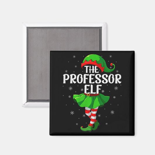 Aimant Professor Elf Christmas Girls Women Elf Squad Xmas (Recto/Verso)