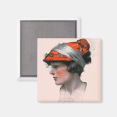 Aimant Profil de Woman (Recto/Verso)