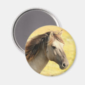 Aimant Profil du cheval beige (Recto/Verso)