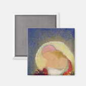 Aimant Profil d'une fille aux fleurs, vers 1900 (Recto/Verso)