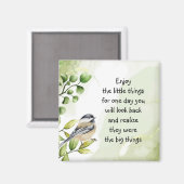 Aimant Profitez de petites choses Citation Inspirationnel (Recto/Verso)