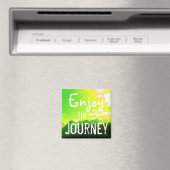 Aimant Profitez des montagnes Journey avec ciel jaune (In Situ (Lave-vaisselle))