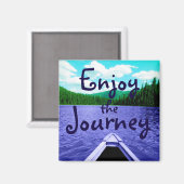 Aimant Profitez du canoé Journey sur le lac (Recto/Verso)