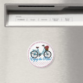 Aimant Profitez Du Vélo Bleu Ride (In Situ (Lave-vaisselle))