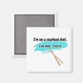 Aimant Programme de régime See-Food (Recto/Verso)