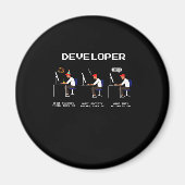 Aimant Programmeur développeur Coder ordinateur Geek Nerd (Devant)
