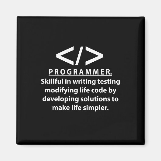 Aimant Programmeur développeur de codage programmeur (Devant)