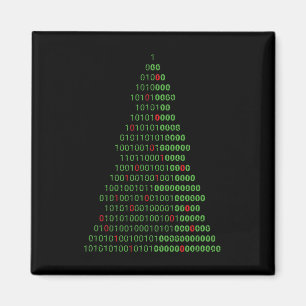 Aimant Programmeurs Informatiques Binary Christmas Tree E