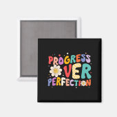 Aimant Progrès Motivationnel sur la perfection Enseignant (Recto/Verso)