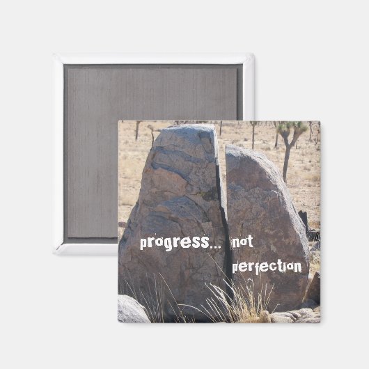 Aimant Progrès non perfection (Recto/Verso)