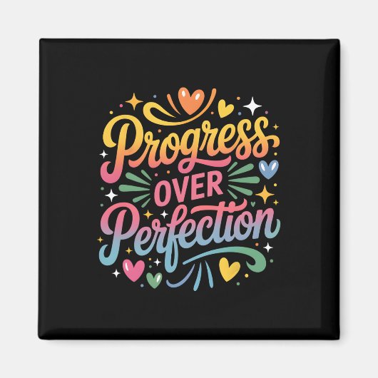 Aimant Progrès Plutôt que Perfection Ck Pour Enseignants (Devant)