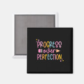 Aimant Progrès Plutôt que Perfection Motivation Retour à (Recto/Verso)