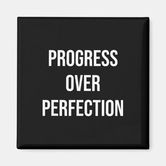 Aimant Progrès plutôt que perfection Santé mentale positi (Devant)
