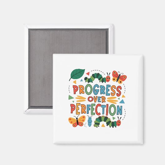 Aimant Progrès sur la perfection des bogues Kndergarten (Recto/Verso)