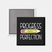 Aimant Progrès Sur La Perfection Preppy Enseignant Retour (Recto/Verso)