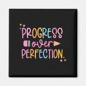 Aimant Progress Over Perfection Motivational Back To Scho (Devant)