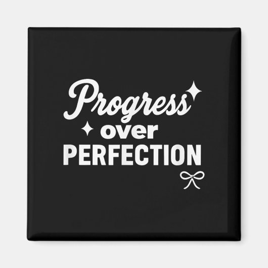 Aimant Progress Over Perfection Motivational Christian Se (Devant)