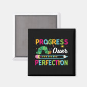 Aimant Progress Over Perfection Motivational Quote Studen (Recto/Verso)