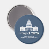 Aimant Projet 2026 Vote pour la démocratie (Recto/Verso)