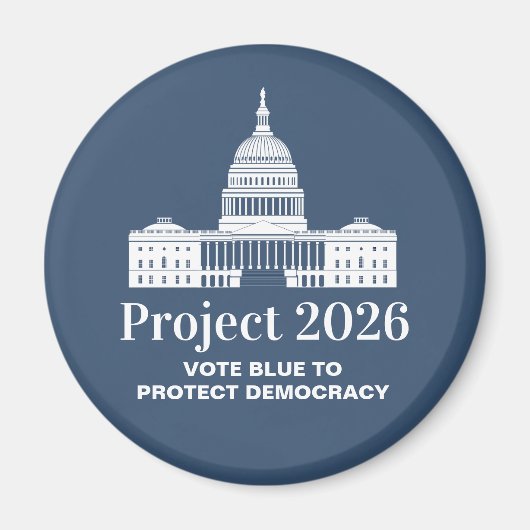 Aimant Projet 2026 Vote pour la démocratie (Devant)