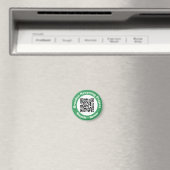 Aimant Projet de recyclage QR Code Recycle & Renouveler. (In Situ (Lave-vaisselle))