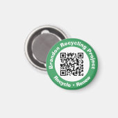 Aimant Projet de recyclage QR Code Recycle & Renouveler. (Recto/Verso)