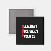 Aimant Projet drôle d'obstruction de gazéification du GOP (Recto/Verso)