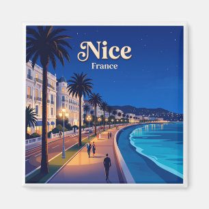 Aimant Promenade des Anglais la nuit Nice France