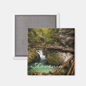 Aimant Promenade en bois à travers le canyon de la Gorge (Recto/Verso)