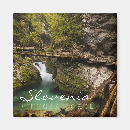 Aimant Promenade en bois à travers le canyon de la Gorge (Devant)