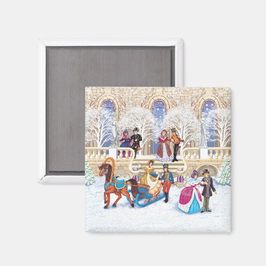 Aimant Promenade hivernale (Recto/Verso)