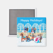 Aimant Promenade hivernale (Recto/Verso)