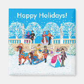 Aimant Promenade hivernale (Devant)