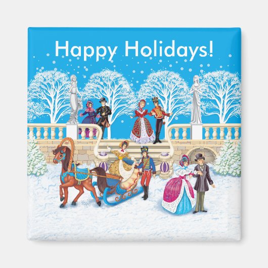 Aimant Promenade hivernale (Devant)