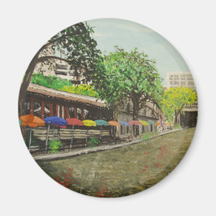 Aimant Promenade San Antonio, peinture de rivière de TX
