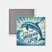 Aimant Promenez-vous dans le dauphin des vagues (Recto/Verso)