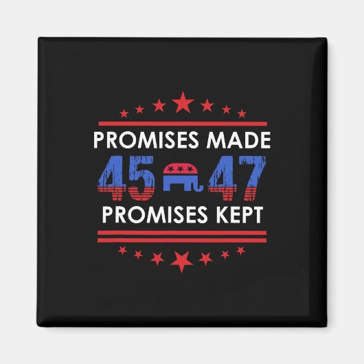Aimant Promesses faites Garder Trump 45 47 Signer (Devant)