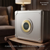 Aimant Promo Logo Affaires Or Classique